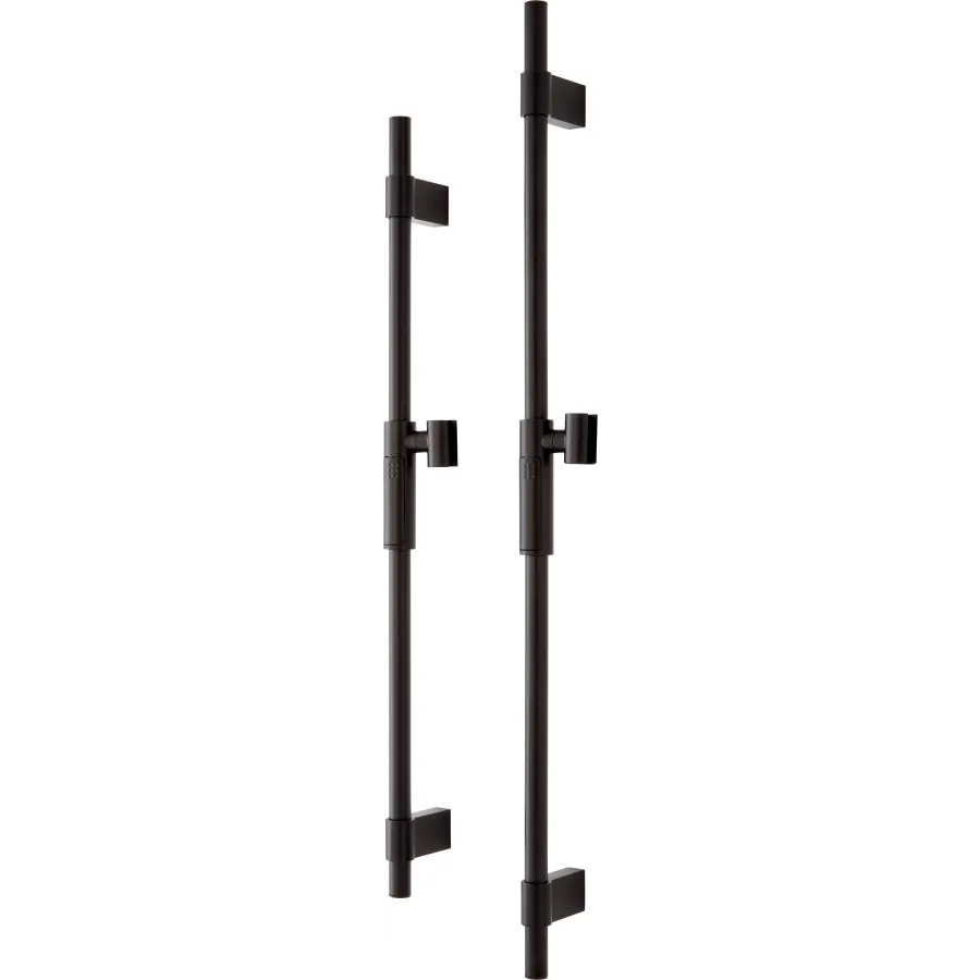 Signature Hardware Lowden 36" Slide Bar Shower Rail - Matte Black