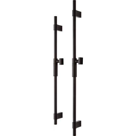 Signature Hardware Lowden 36" Slide Bar Shower Rail - Matte Black