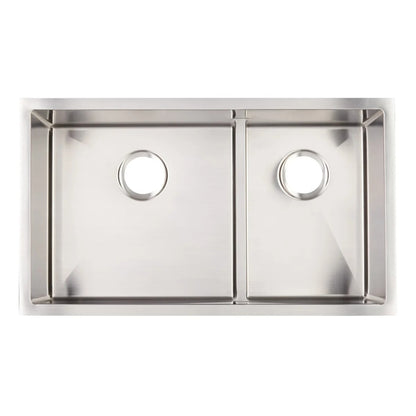 Ortega 32" Undermount 70/30 Double Basin Stainless Steel Kitchen Sink