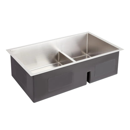 Ortega 32" Undermount 70/30 Double Basin Stainless Steel Kitchen Sink